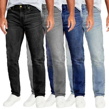 Men's Regular Fit Straight Leg Denim Jeans