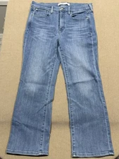 AYR The Pop Women’s 32 High Waist Jeans Straight Leg USA Stretch Denim Casual