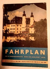Fahrplan Bezirk Karl-Marx-Stadt 1988/1989 VE Verkehrskombinat DDR  OSTALGIE