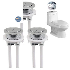 3 Pcs 38mm Dual Push Flushing Toilet Button, Replaced Tank Button with Medium