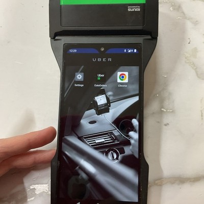 Sunmi V2S Plus Handheld Mobile POS Terminal with Uber Eats Branding