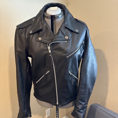 Harley Davidson Genuine Leather Motorcycle Jacket Medium CA03402 MADE IN USA - Picture 3 of 16