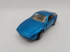 Lesney Matchbox Porsche 928 No 59 Blue Brown Interior Superfast England Clean