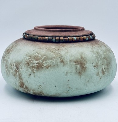 Haworth Art Pottery Tucson Arizona Vessel 1989 Signed Studio Blue Southwestern