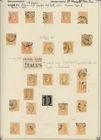1886-95 Small Hermes Head 10 Lep used selection including flaws & postmarks