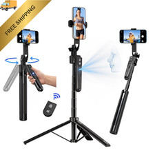 Auto Face Tracking Tripod 360  Rotation with Stand, 70.9" Motion Sensor Black
