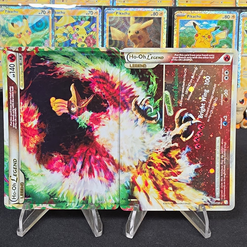 Ho-Oh LEGEND TOP and BOTTOM 2-Card Holo Set 111/123 112/123 HGSS English