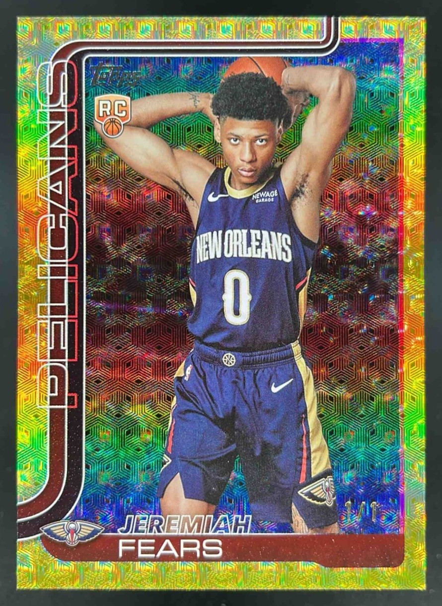 2025/26 Topps NBA Basketball #207 Jeremiah Fears RC FoilFractor 1/1