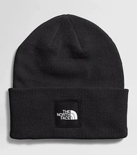 NWT THE NORTH FACE Big Box Men's Cuffed Knit Beanie Hat-Black
