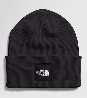 NWT THE NORTH FACE Big Box Men's Cuffed Knit  Beanie Hat-Black