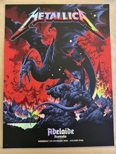 🇦🇺 Metallica FOIL Poster Adelaide 2025 Ken Taylor AP Oval 11/5 Pop Up M72 AUS