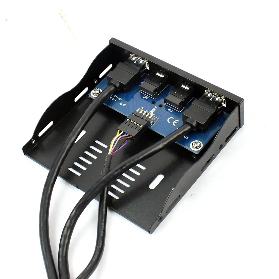 3.5" Hub PC Floppy Bay 19Pin to USB 3.0 HD Audio Front Panel HD Audio Connector - Bild 3 von 4