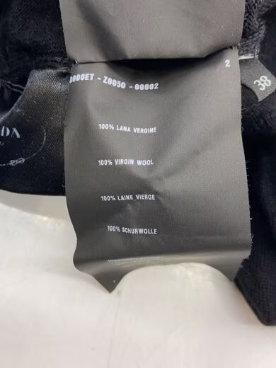 PRADA/Knit sweater (thin)/Size 38/Wool/Black/Solid thumbnail 5