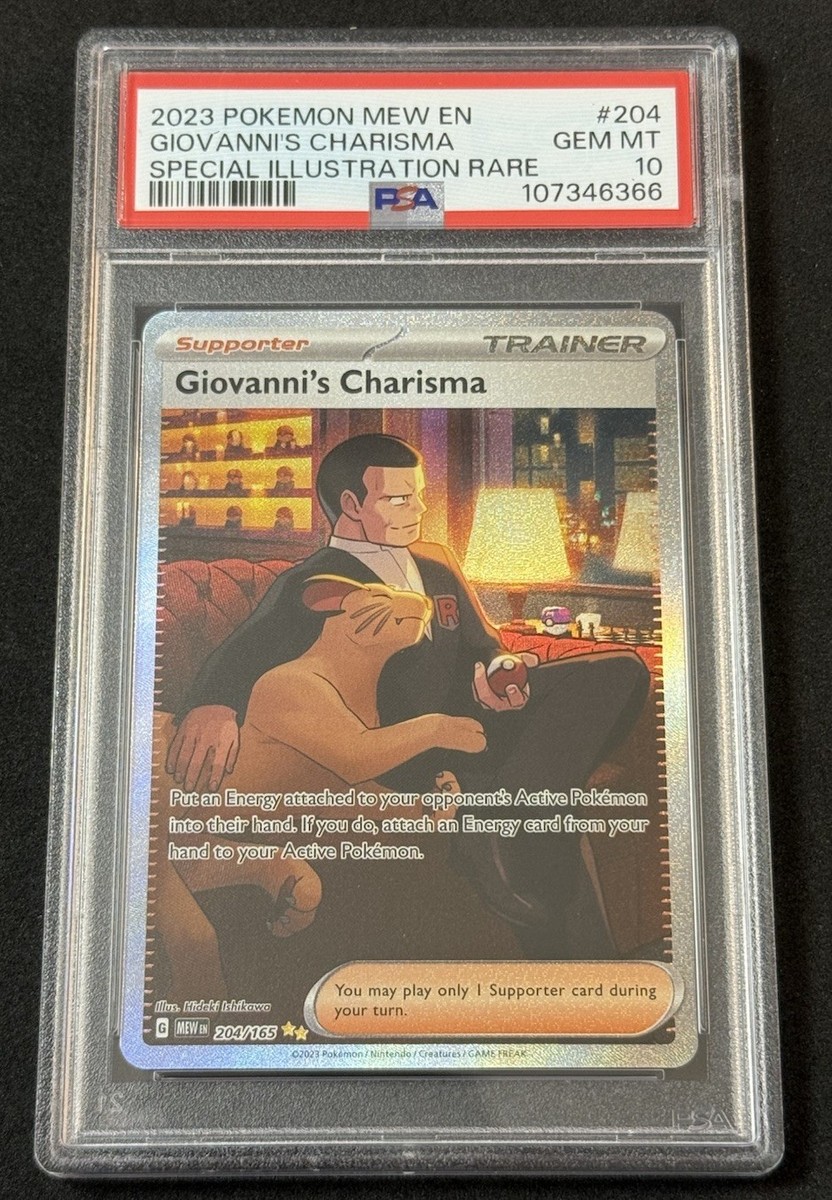 Giovanni's Charisma PSA 10 特別アートレア PSA 10 Giovanni's Charisma 204/165 Scarlet Violet 151 English