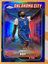 2024-25 Topp Chrome Luguentz Dort #74 BLUE REFRACTOR