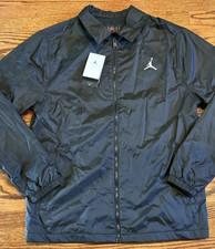 Nike Air Jordan Flight MVP Men's Size Medium Full Zip Black Jacket FD7423-010