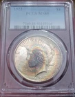 1923 Peace Silver Dollar PCGS MS65 Rainbow Toning