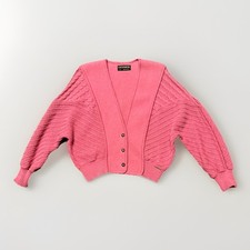 Vintage Geiger Austrian Wool Cardigan Women 38 Pink Button Front Grandmacore
