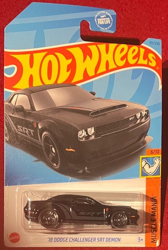 HOT WHEELS '18 DODGE CHALLENGER SRT DEMON BLACK 151/250. SEE COMBINED SHIPPING
