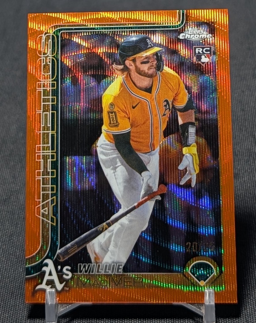 Willie Maciver Orange Refractor /25 RC 2025 Topps Chrome Update #USC81 Athletics
