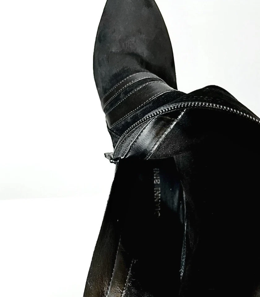 Botas hasta la rodilla Giani Bini Donellah de cuero gamuza envueltas negras para mujer talla 8 Foto 4 de 4