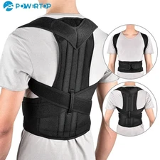 Adjustable Posture Corrector Low Back Support Shoulder Brace Belt for Men Women