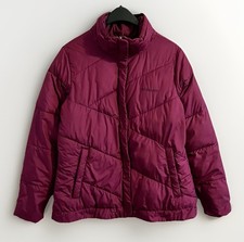 COLUMBIA Snow Eclipse Jacket Coat Women L Purple Zip High Collar Ski Gorpcore