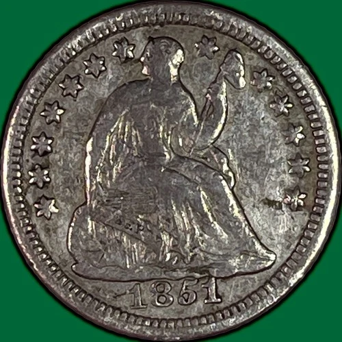 1851-O Seated Liberty Half Dime Choice Very Fine VF+/XF Coin #33902