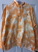 Polo Ralph Lauren French Terry ORANGE Tie Dye Hoodie Men  s XL