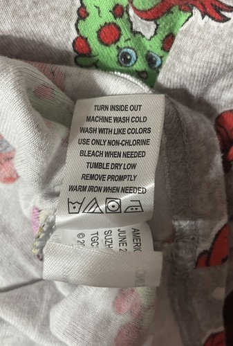 Shopkins Pajamas Set Girls 10 PJ’s Christmas Gray Red - Picture 6 of 12