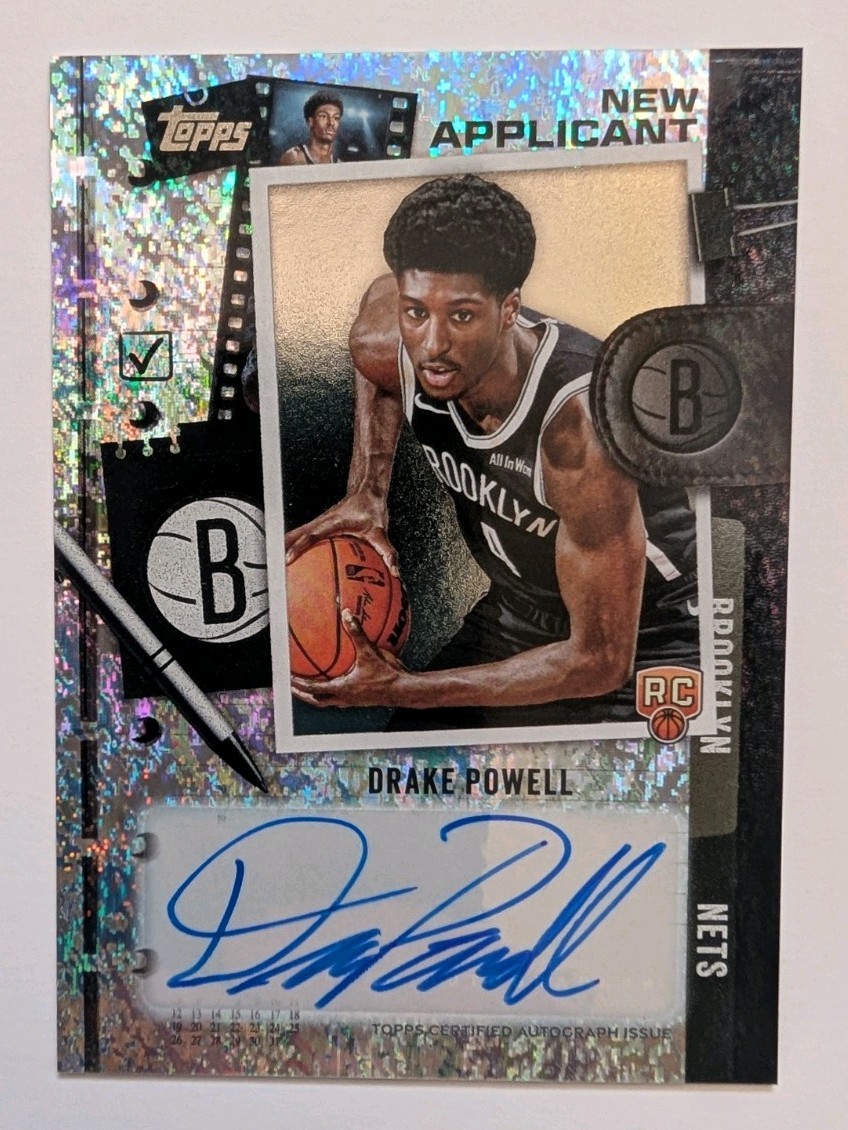 2025-26 Topps New Applicants Autograph Drake Powell NA-DP Holofoil Brooklyn Nets