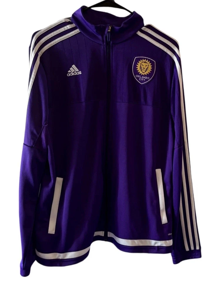 Orlando City SC MLS Adidas Men's Player Warm Up Jacket Size X-Large Soccer - Image 2 of 4