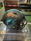 Ricky Williams Signed Dolphins Eclipse Mini Helmet (Beckett Cert)