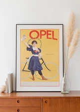 Opel Vintage Bicycle Poster Printable Wall Art