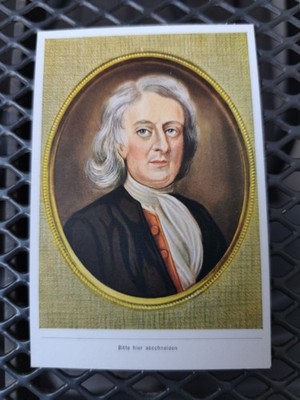 Vintage Bildkarte Isaak Newton (1642-1727)