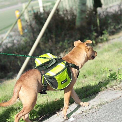 Dog Pet Backpack Carrier Saddle Bag for Outdoor Camping Hiking - Foto 3 di 8