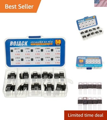 Comprehensive 10 Values Voltage Regulator Kit - 50 Pcs High Current TO-220