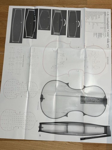 Original Strad Poster Viola 1773 G.B. Guadagnini 'Cozio' folded 33x27 Technical - Picture 4 of 6