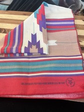 Hav-A-Hank Western Print Bandana Vintage Made In USA 20.5” x 20.5”