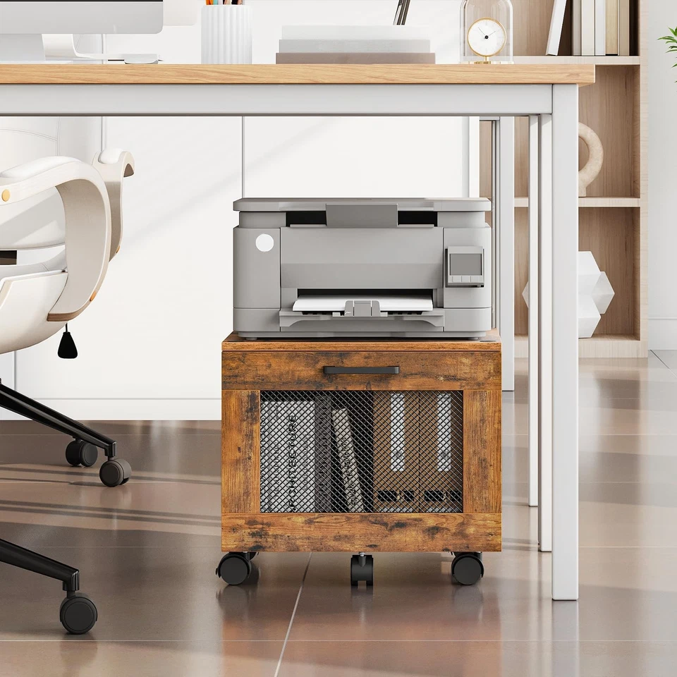 File Cabinet, Rolling File Cart, Under Desk Small Filing Cabinet, File Organi... - Image 2 of 4