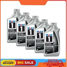 (5 pack) Mobil 1 FS European Car Formula Full Synthetic Motor Oil 0W-40, 1 Quart