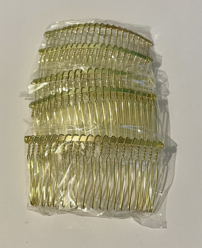 Antique Gold Colour Hair Combs Jewellery Maker x 5 - Picture 1 of 3