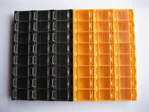 6 pcs SMT Electronic Component Mini Storage Box 24 Grid Orange Color T156 New - Picture 4 of 7