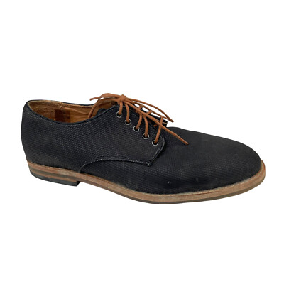 H London by Hudson woven Oxfords black mens sz 41 US 8 Lace  display picture 3