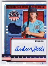 *1/1* 2023 Stars and Stripes Aidan Hall USA Baseball Card #NTDP-AA Nike Swoosh
