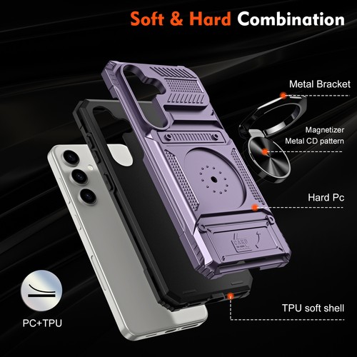 Custodia robusta portafoglio resistente per Samsung Galaxy S24 A25 A15 A35 A14 5G - Foto 51 di 61