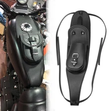 Black PU Leather Fuel Tank Cover Panel Bag Fit For Harley Sportster XL 883 1200
