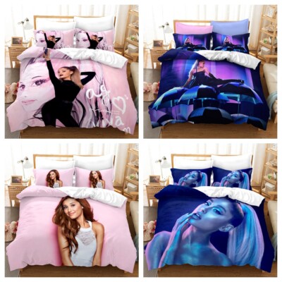 Neu 3D Ariana Grande Bettbezug Set Bettwäsche Set Kissenbezüge 135x200 200x200