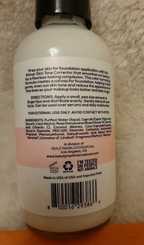 Beauty Mark Studio Series Vitamin C & Rose Primer + Skin Tone Corrector 120ML - Imagen 2 de 3