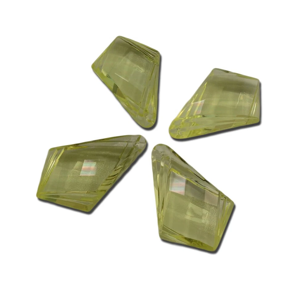 Colgante acrílico amarillo facetado vintage (4) pnd030 Foto 2 de 4